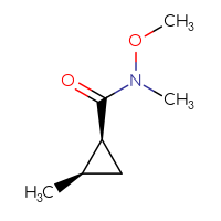 Chemical structure of (1S,2R)-N-methoxy-N,2-dimethylcyclopropane-1-carboxamide - CSSB09896043216