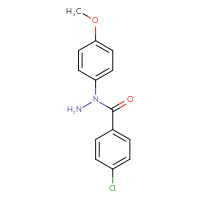 Chemical structure of 4-chloro-N-(4-methoxyphenyl)benzohydrazide - CSSB00016996738