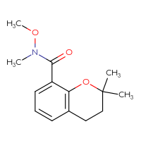 Chemical structure of N-methoxy-N,2,2-trimethyl-3,4-dihydro-2H-1-benzopyran-8-carboxamide - CSSB07124047201