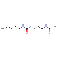 Chemical structure of N-(3-{[(pent-4-en-1-yl)carbamoyl]amino}propyl)acetamide - CSSB01993601249