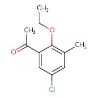 Chemical structure of 1-(5-chloro-2-ethoxy-3-methylphenyl)ethan-1-one - CSSB00020839395