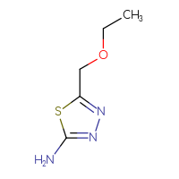 Chemical structure of 5-(ethoxymethyl)-1,3,4-thiadiazol-2-amine - CSSB00011202883