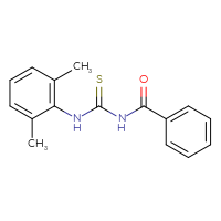 Chemical structure of 1-benzoyl-3-(2,6-dimethylphenyl)thiourea - CSSB00160273035