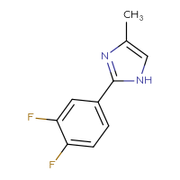 Chemical structure of 2-(3,4-difluorophenyl)-4-methyl-1H-imidazole - CSSB00012064250