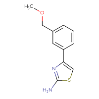 Chemical structure of 4-[3-(methoxymethyl)phenyl]-1,3-thiazol-2-amine - CSSB00103002257