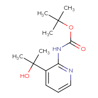 Chemical structure of tert-butyl N-[3-(2-hydroxypropan-2-yl)pyridin-2-yl]carbamate - CSSB00137463449