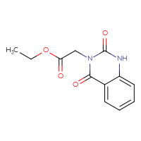 Chemical structure of ethyl 2-(2,4-dioxo-1,2,3,4-tetrahydroquinazolin-3-yl)acetate - CSSB00102564312