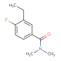 Chemical structure of 3-ethyl-4-fluoro-N,N-dimethylbenzamide - CSSB00135448878