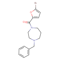 Chemical structure of 1-benzyl-4-(5-bromofuran-2-carbonyl)-1,4-diazepane - CSSB00016486824