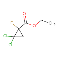 Chemical structure of ethyl 2,2-dichloro-1-fluorocyclopropane-1-carboxylate - CSSB06656405058