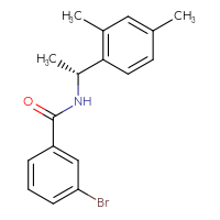 Chemical structure of 3-bromo-N-[(1R)-1-(2,4-dimethylphenyl)ethyl]benzamide - CSSB21432469768
