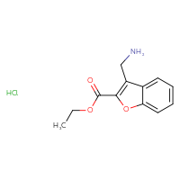 Chemical structure of ethyl 3-(aminomethyl)-1-benzofuran-2-carboxylate hydrochloride - CSSB00000750236