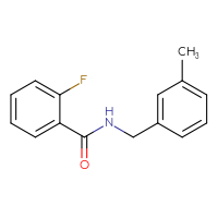 Chemical structure of 2-fluoro-N-[(3-methylphenyl)methyl]benzamide - CSSB00000644908