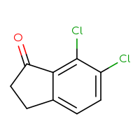 Chemical structure of 6,7-dichloro-2,3-dihydro-1H-inden-1-one - CSSB00010218035
