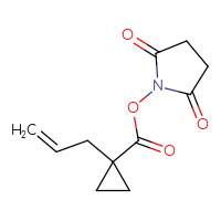 Chemical structure of 2,5-dioxopyrrolidin-1-yl 1-(prop-2-en-1-yl)cyclopropane-1-carboxylate - CSSB17484213843