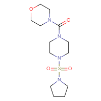 Chemical structure of 4-[4-(pyrrolidine-1-sulfonyl)piperazine-1-carbonyl]morpholine - CSSB00105149976