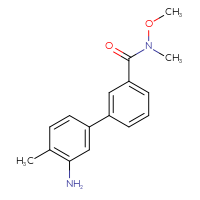 Chemical structure of 3'-amino-N-methoxy-N,4'-dimethyl-[1,1'-biphenyl]-3-carboxamide - CSSB06591427542