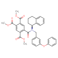 Chemical structure of 1,2,4-trimethyl 5-{[(3-phenoxyphenyl)methyl][(1S)-1,2,3,4-tetrahydronaphthalen-1-yl]carbamoyl}benzene-1,2,4-tricarboxylate - CSSB00121571791