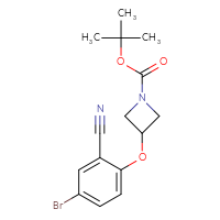 Chemical structure of tert-butyl 3-(4-bromo-2-cyanophenoxy)azetidine-1-carboxylate - CSSB00132308034