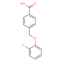 Chemical structure of 4-[(2-fluorophenoxy)methyl]benzoic acid - CSSB00000487259