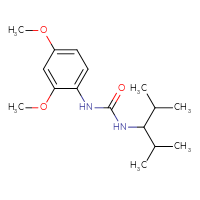 Chemical structure of 1-(2,4-dimethoxyphenyl)-3-(2,4-dimethylpentan-3-yl)urea - CSSB02056185661