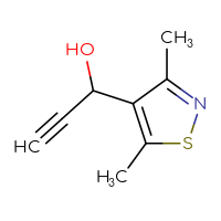 Chemical structure of 1-(3,5-dimethyl-1,2-thiazol-4-yl)prop-2-yn-1-ol - CSSB06618772322
