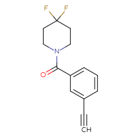 Chemical structure of 1-(3-ethynylbenzoyl)-4,4-difluoropiperidine - CSSB01046471154