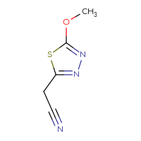 Chemical structure of 2-(5-methoxy-1,3,4-thiadiazol-2-yl)acetonitrile - CSSB00000717479
