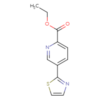 Chemical structure of ethyl 5-(1,3-thiazol-2-yl)pyridine-2-carboxylate - CSSB03559949631
