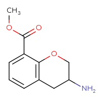 Chemical structure of methyl 3-amino-3,4-dihydro-2H-1-benzopyran-8-carboxylate - CSSB00021338091