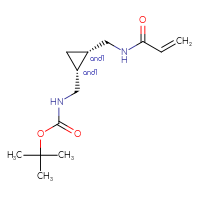 Chemical structure of rac-tert-butyl N-{[(1R,2S)-2-[(prop-2-enamido)methyl]cyclopropyl]methyl}carbamate - CSSB02125784697