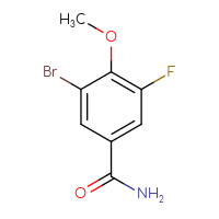 Chemical structure of 3-bromo-5-fluoro-4-methoxybenzamide - CSSB00021620278