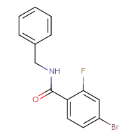 Chemical structure of N-benzyl-4-bromo-2-fluorobenzamide - CSSB00000612398
