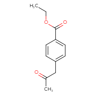 Chemical structure of ethyl 4-(2-oxopropyl)benzoate - CSSB00010004376