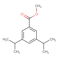 Chemical structure of methyl 3,5-bis(propan-2-yl)benzoate - CSSB00010008817