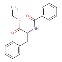 Chemical structure of ethyl (2R)-3-phenyl-2-(phenylformamido)propanoate - CSSB21253046360