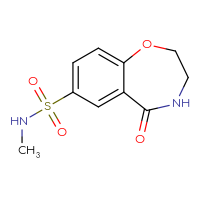 Chemical structure of N-methyl-5-oxo-2,3,4,5-tetrahydro-1,4-benzoxazepine-7-sulfonamide - CSSB00002915289