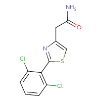 Chemical structure of 2-[2-(2,6-dichlorophenyl)-1,3-thiazol-4-yl]acetamide - CSSB00103422698