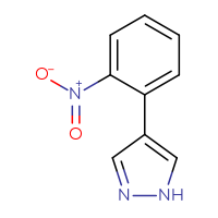 Chemical structure of 4-(2-nitrophenyl)-1H-pyrazole - CSSB00000062966