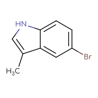 Chemical structure of 5-bromo-3-methyl-1H-indole - CSSB00009816687