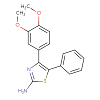 Chemical structure of 4-(3,4-dimethoxyphenyl)-5-phenyl-1,3-thiazol-2-amine - CSSB00025717019