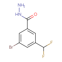 Chemical structure of 3-bromo-5-(difluoromethyl)benzohydrazide - CSSB15024325965
