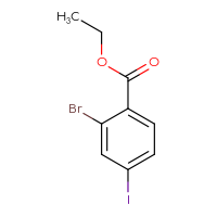 Chemical structure of ethyl 2-bromo-4-iodobenzoate - CSSB00010240210