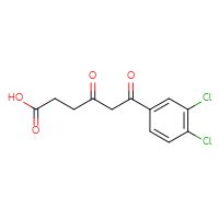Chemical structure of 6-(3,4-dichlorophenyl)-4,6-dioxohexanoic acid - CSSB21432454292