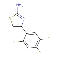 Chemical structure of 4-(2,4,5-trifluorophenyl)-1,3-thiazol-2-amine - CSSB00013987371
