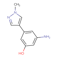 Chemical structure of 3-amino-5-(1-methyl-1H-pyrazol-4-yl)phenol - CSSB00010588253