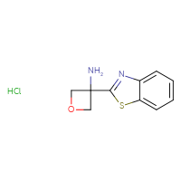 Chemical structure of 3-(1,3-benzothiazol-2-yl)oxetan-3-amine hydrochloride - CSSB00010113836
