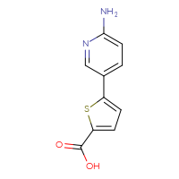 Chemical structure of 5-(6-aminopyridin-3-yl)thiophene-2-carboxylic acid - CSSB00000044182