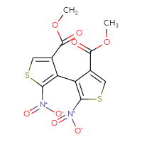 Chemical structure of 4,4'-dimethyl 2,2'-dinitro-[3,3'-bithiophene]-4,4'-dicarboxylate - CSSB00121691308
