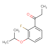 Chemical structure of 1-[2-fluoro-3-(propan-2-yloxy)phenyl]propan-1-one - CSSB20813993892